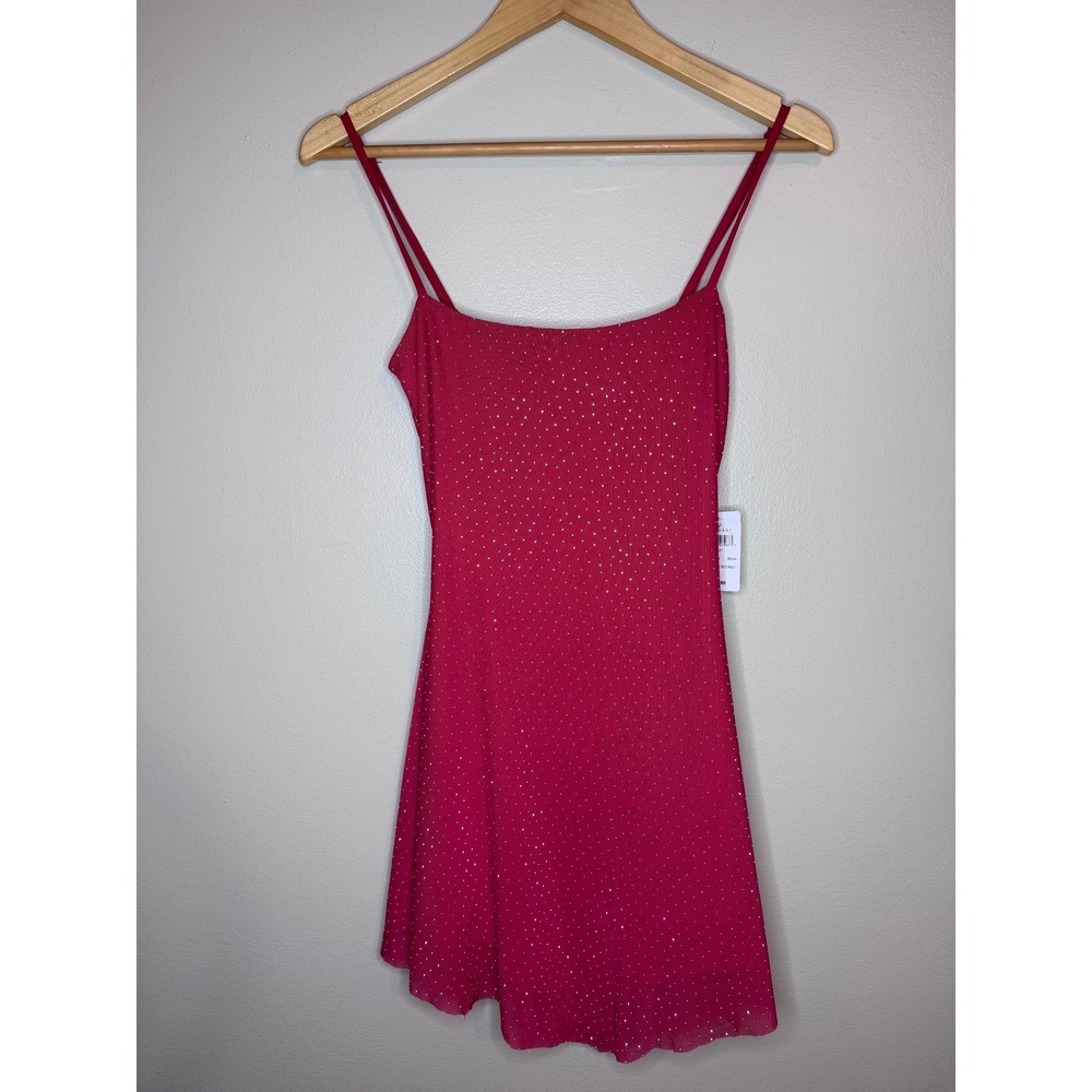 Windsor Red Rhinestone Mini Dress Spaghetti‎ Strap Party